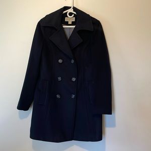 Michael Kors classic navy blue peacoat, size PM